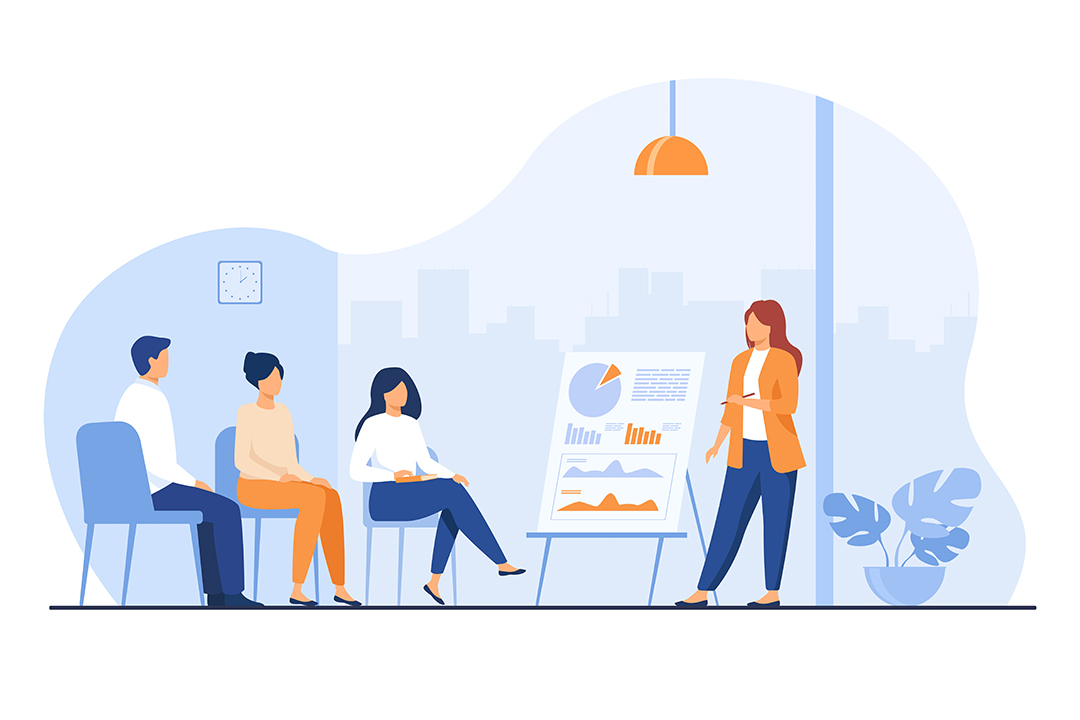 Smartphone mockup in office